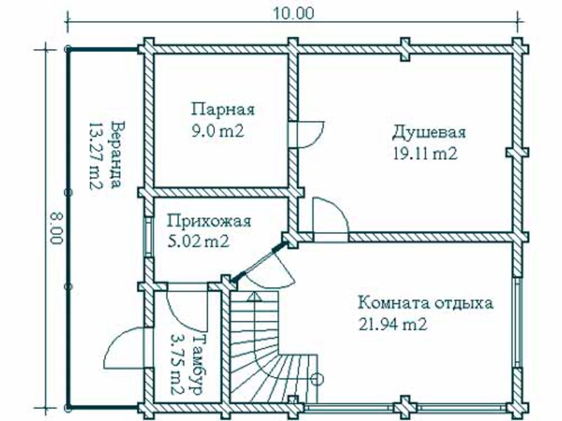 Планировка бани - схема помещений Строим баню - планировка помещений