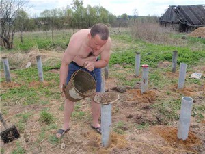 Как возводится столбчатый фундамент
