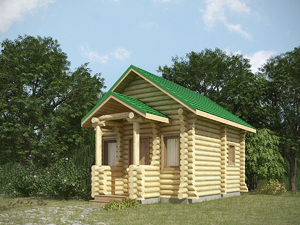 Бани из оцилиндрованного бревна
