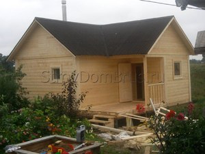 Угловая баня 25 кв. м.