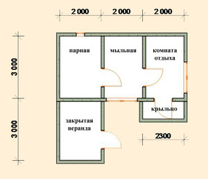 Проект угловой бани