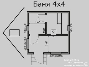 Какую выбрать планировку бани 4х4