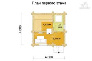 Баня 4х4 из бревен